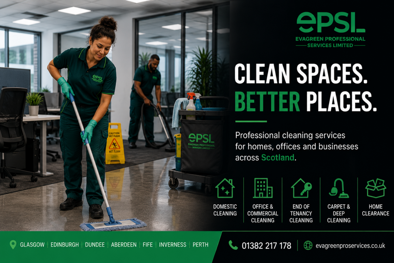 Professional Cleaning Services in Scotland: Keep Your Property Spotless All Year Round