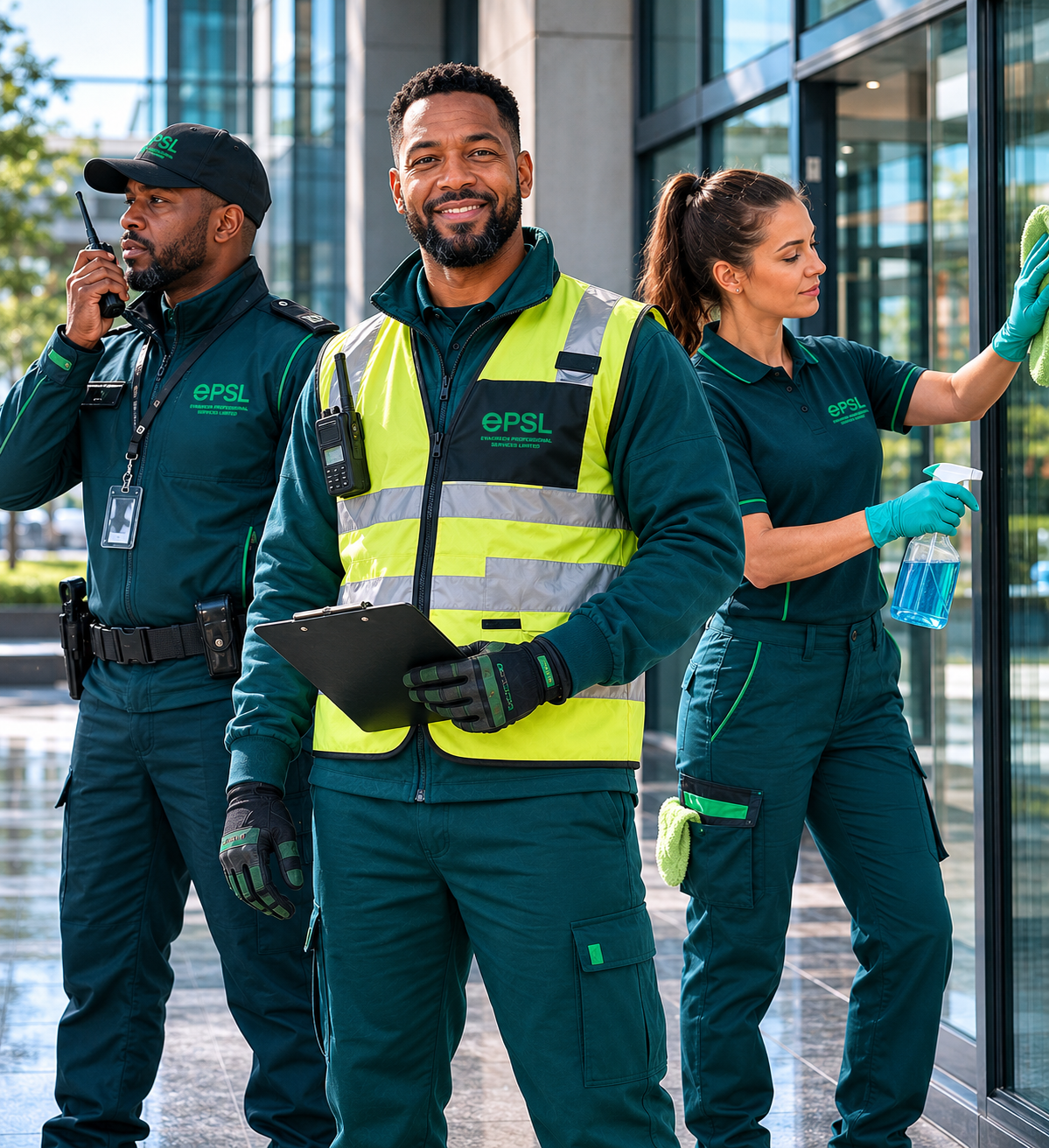 Evagreen team on a commercial site